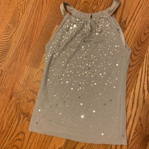 Ann Taylor - Grey/silver sleeveless top